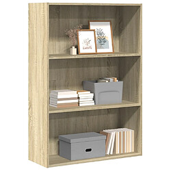 vidaXL Bibliothèque chêne sonoma 80x30x114 cm bois d'ingénierie