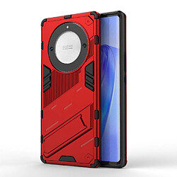 Coque pour Honor Magic 5 Lite Protection Antichoc avec Support TPU Résistant et Pratique - Rouge