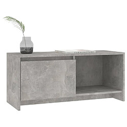 Avis vidaXL Meuble TV gris béton 90x35x40 cm bois d'ingénierie