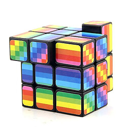 Acheter Universal Miroir couleur arc-en-ciel 3x3x3 Magic Cube 3x3 Pro Speed Puzzle Zigzag Brain Tease