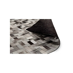 ICONIK INTERIOR Tapis Design en Cuir - Preston Gris