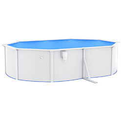 Avis vidaXL Piscine ovale avec parois en acier 490x360x120 cm Blanc