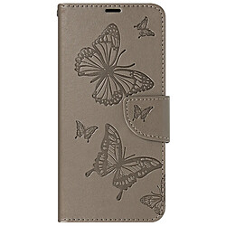 Avizar Étui pour Samsung A35 5G Portefeuille Papillon avec Dragonne Bronze