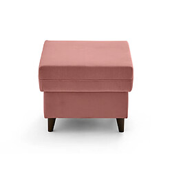 Lisa Design Brooke - pouf en velours pieds en bois