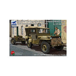 Bronco Models Maquette Voiture Maquette Camion Us Gpw 1/4 Ton 4×4 Utility Vehicle (model 1942) W/37mm At Gun M3a1