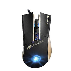 Universal A5 Gaming High Precision Mouse LED Four Color Controlled Respirling Light USB 7 Boutons 3200 DPI