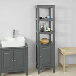 SoBuy FRG205-DG Meuble Colonne de Salle de Bain Armoire Toilette Haute