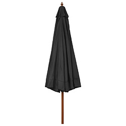 Helloshop26 Parasol avec mât en bois 330 cm anthracite 02_0008119