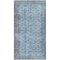 Vidal Tapis de laine 262x142 Bleu Ultra Vintage