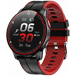 Chrono SmartWatch Fitness Tracker Montre avec Moniteur de Fréquence Cardiaque Moniteur de Pression Artérielle Suivi du Sommeil Tracker d'Activité avec Écran Tactile de 1,3 Pouces IP68 Podomètre Étanche Smartwatch pour Femmes et Hommes(Rouge)