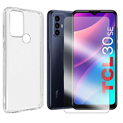 Visiodirect Coque souple silicone de protection transparent + verre trempé pour TCL 30 SE 6.52"