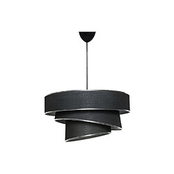 Vente-Unique Suspension en tissu et métal à hauteur ajustable - D. 40 x H. 30-70 cm - Noir et argenté- TAIRON