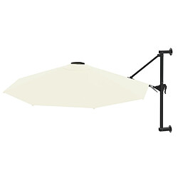 vidaXL Parasol mural avec mât métallique 300 cm Sable