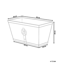 Avis Beliani Bac à fleurs marron 60 x 30 x 30 cm PORIA