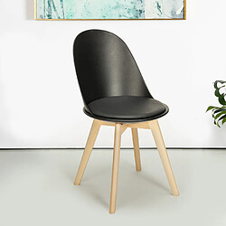 Ahd Amazing Home Design Chaise de cuisine et salle à manger avec coussin design scandinave en bois Bib Nordica