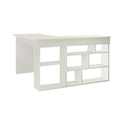 Avis Vente-Unique Bureau d'angle avec rangements - Coloris : Blanc - LILEUL