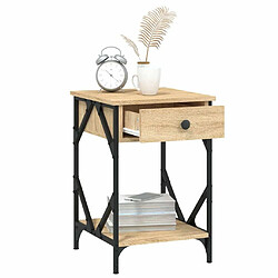 Maison Chic Table de chevet,Table de Nuit,Meuble de Rangement chêne sonoma 40x42x60 cm bois d'ingénierie pas cher