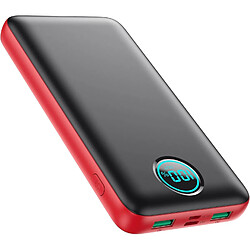 SANAG Batterie Externe 26800Mah 25W Pd + Qc 4.0 Chargeur Portable Lcd Display Charge Rapide Avec 3 Ports Usb Sortie Power Bank Charger Pour Iphone 15/14/13/12/11 Pro Samsung - Rouge