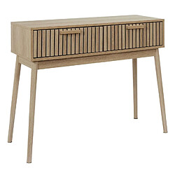 The Home Deco Factory Console 2 tiroirs Saulk en bois - Marron