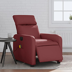 Maison Chic Fauteuil Relax pour salon, Fauteuil de massage inclinable électrique rouge bordeaux -GKD37386