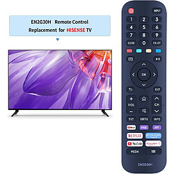 SANAG En2G30H Telecommande De Remplacement Pour Hisense Smart Tv 43A7100F 43A7500F 50A7340F 55A7500F 65A7300F He43A6103Fuwts He55A6109Fuwts He65A6103Fuwts 75A6170Fuwts Avec Boutons Video Netflix Prime