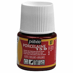 Pebeo Peinture à l'eau brillante pour porcelaine - Rubis - 45 ml