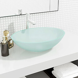 vidaXL Lavabo Verre 50x37x14 cm Dépoli 