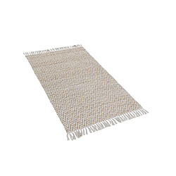 Acheter Beliani Tapis beige à motif zigzag 80 x 150 cm AFRIN