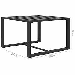 Acheter Maison Chic Table basse pour salon | Table à café Aluminium Anthracite -GKD16096