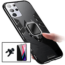 PHONECARE Kit Verre Trempé 5D Anti-Spy + Coque 3X1 Military Defender + Support de Voiture Magnétique Renforcé - Samsung Galaxy S21 Ultra 5G