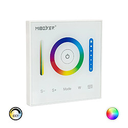 Avis Ledkia Contrôleur Variateur Mural Tactile LED RGB/RGBW/RGB+CCT 12/24 V DC RF MiBoxer P3