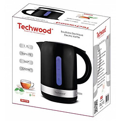 Techwood Cafetière Machine à café Programmable NOIRE 6 tasses 650W + Grille-pain Noir 2 longues et larges fentes 1300W + Bouilloire électriqu