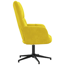 Avis vidaXL Chaise de relaxation Jaune moutarde Velours