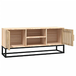 Maison Chic Meuble TV scandinave - Banc TV pour salon 105x30x45 cm bois d'ingénierie et fer -MN52536 pas cher