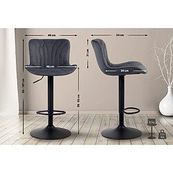 Non Tabouret de bar Linus velours