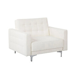 Beliani Fauteuil ABERDEEN Cuir PU Blanc