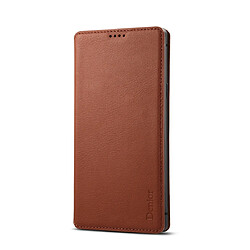 Wewoo Housse Coque Pour Galaxy Note9 Denior V4 Voiture de luxe en cuir de vache à rabat horizontal avec support et fentes cartes et portefeuille marron