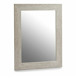 Gift Decor Miroir mural Gris Bois Verre polystyrène Naturel (39 x 2 x 49 cm)