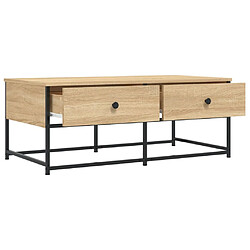 ComfortXL Table Basse Chêne Sonoma 100x51x40 Cm Bois D'ingénierie pas cher