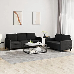 Maison Chic Ensemble de canapés 2 pcs, Canapé droit Sofa pour Salon noir velours -GKD615721