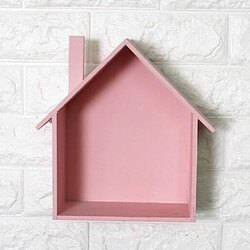 Avis maison en bois en forme d'étagère étagères bois enfants chambre artisanat décor rose