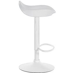 Avis Decoshop26 Tabouret de bar en synthétique blanc et plastique avec repose-pieds design moderne TDB10579