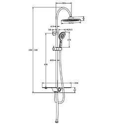 Acheter SCHÜTTE Ensemble de douche avec bac AQUASTAR chrome-anthracite