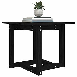 Maison Chic Table basse,Table Console Table d'appoint, Table pour salon Noir 50x50x45 cm Bois massif de pin -MN26075 pas cher