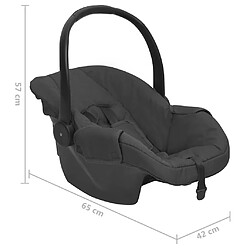 vidaXL Siège d'auto pour bébé Anthracite 42x65x57 cm pas cher