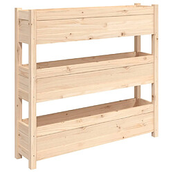 vidaXL Jardinière 112x25x104,5 cm Bois massif de pin