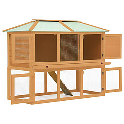 vidaXL Cage double pour animaux Bois