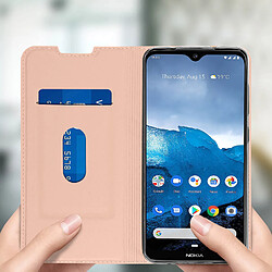 Acheter Avizar Housse Nokia 6.2 et 7.2 Folio Effet Satiné Porte-carte Support Vidéo rose gold