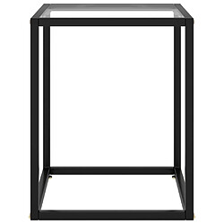 Maison Chic Table basse,Table Console Table d'appoint, Table pour salon Noir avec verre trempé 40x40x50 cm -MN33116