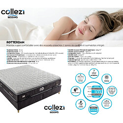 Vivenla Matelas à ressorts ensachés 7 zones de confort 180x200 cm collection ROTTERDAM pas cher